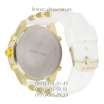 Michael Kors Full Pave Silicone Bracelet White/Gold